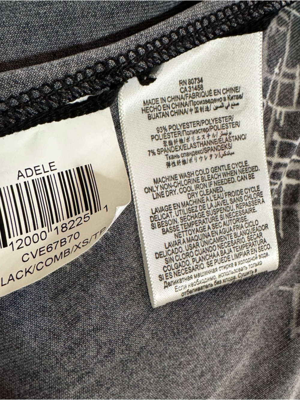 BCBGMAXAZRIA Black & White Abstract Wrap Dress XS NWOT Long Sleeve - Picture 4 of 13